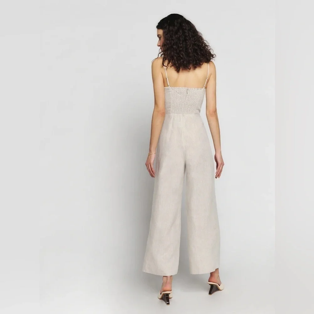 Reformation Overland Linen Jumpsuit Size 2